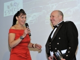 Alan Keith (Team Manager) at the SMRC Awards with presenter Sasha.