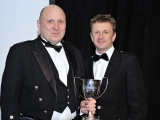 Alan Keith (Team Manager) presented with SMRC Special Award for their contribution to Scottish motor sport by Allan McNish.